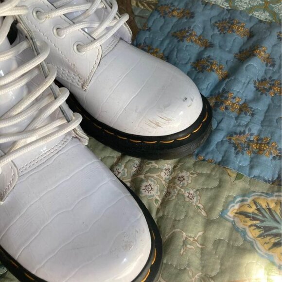 Dr Martens 1460 Womens Leather White snake skin - Picture 3 of 6